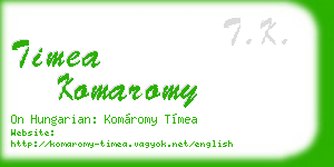 timea komaromy business card