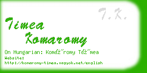 timea komaromy business card